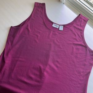 Chico’s size 3 cranberry tank- wear alone or under anything